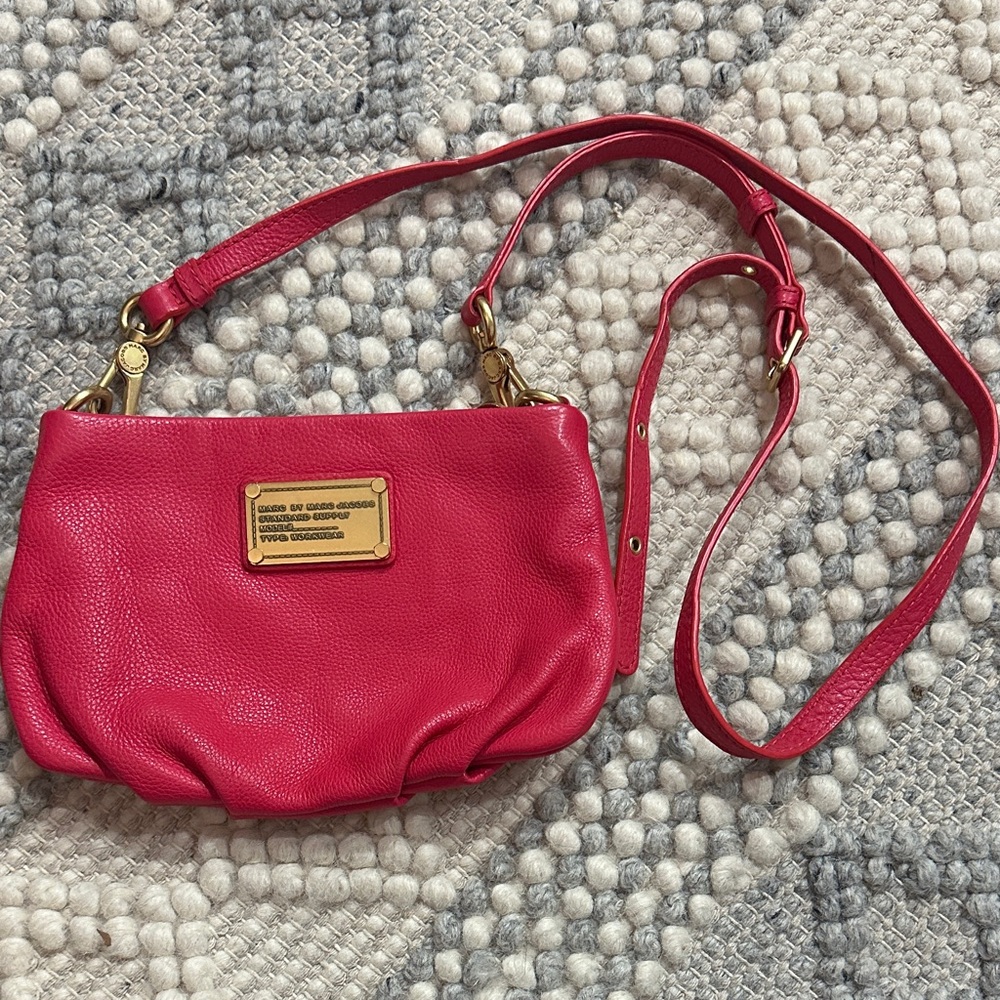 Marc By Marc Jacobs Pink Leather Crossbody Bag